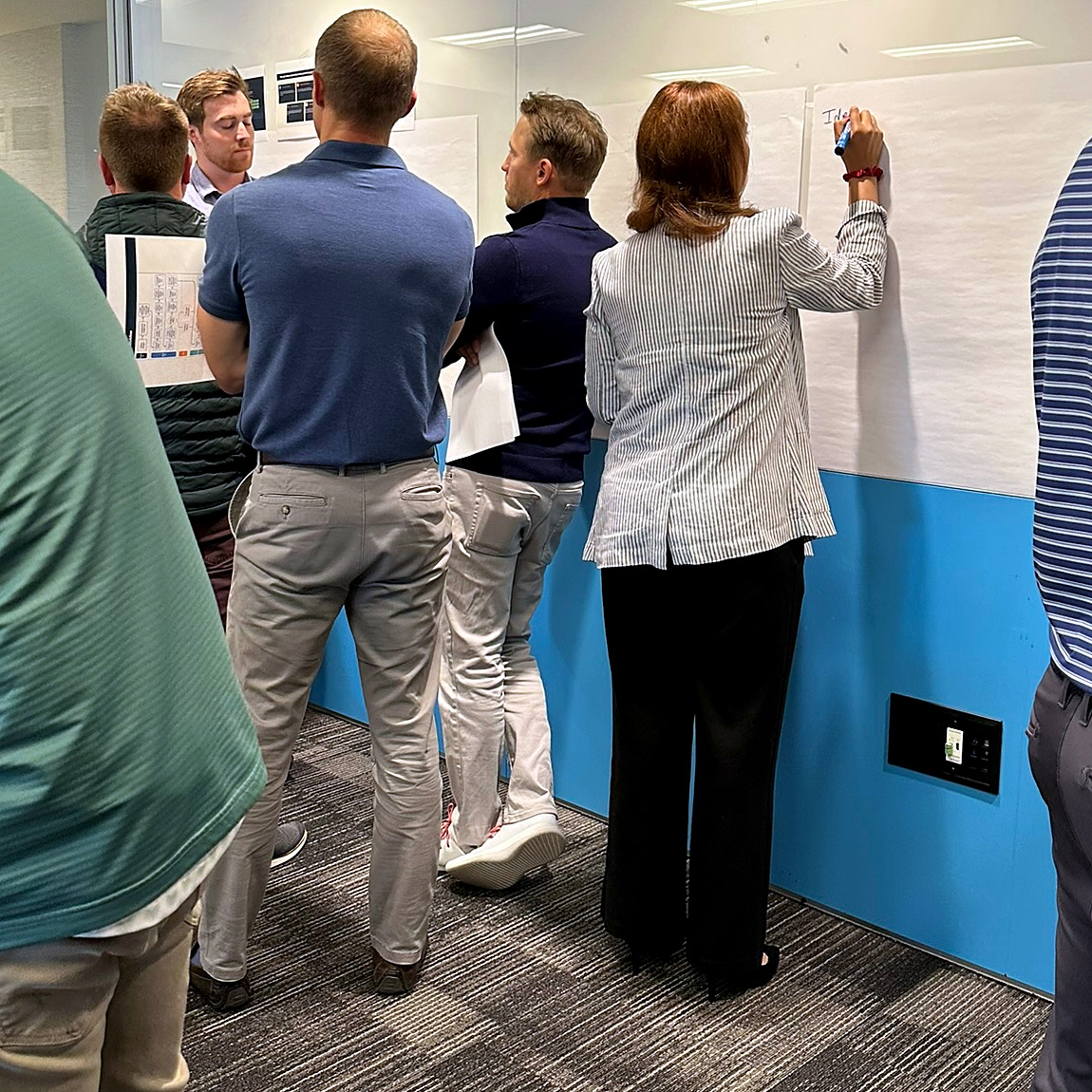 Ideas written on the wall during an AI Working Session